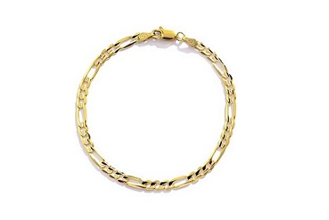 alluring tiny solid gold figaro chain baby anklet